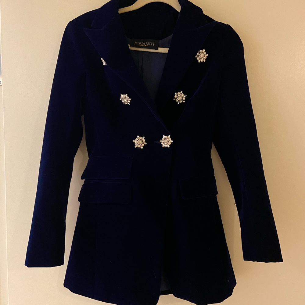 Blue Jessica Rich blazer